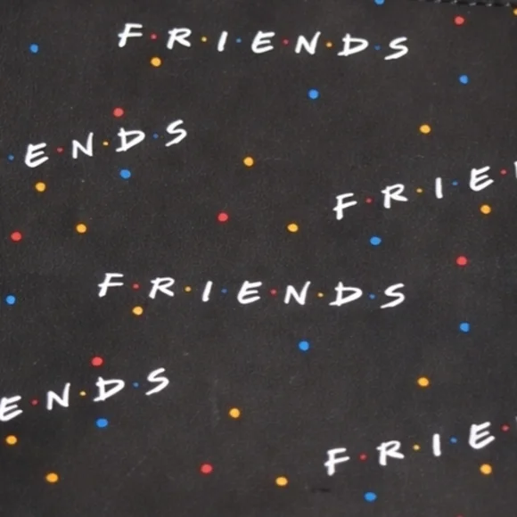 FRIENDS Retro Black and Multicolor Clutch/ Cosmetic Bag. - Picture 3 of 4